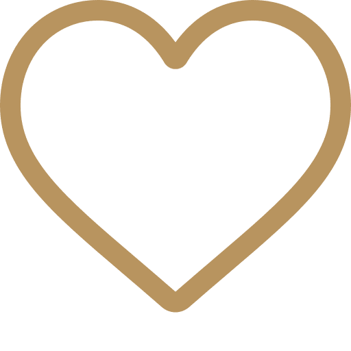 Golden heart icon on a white background